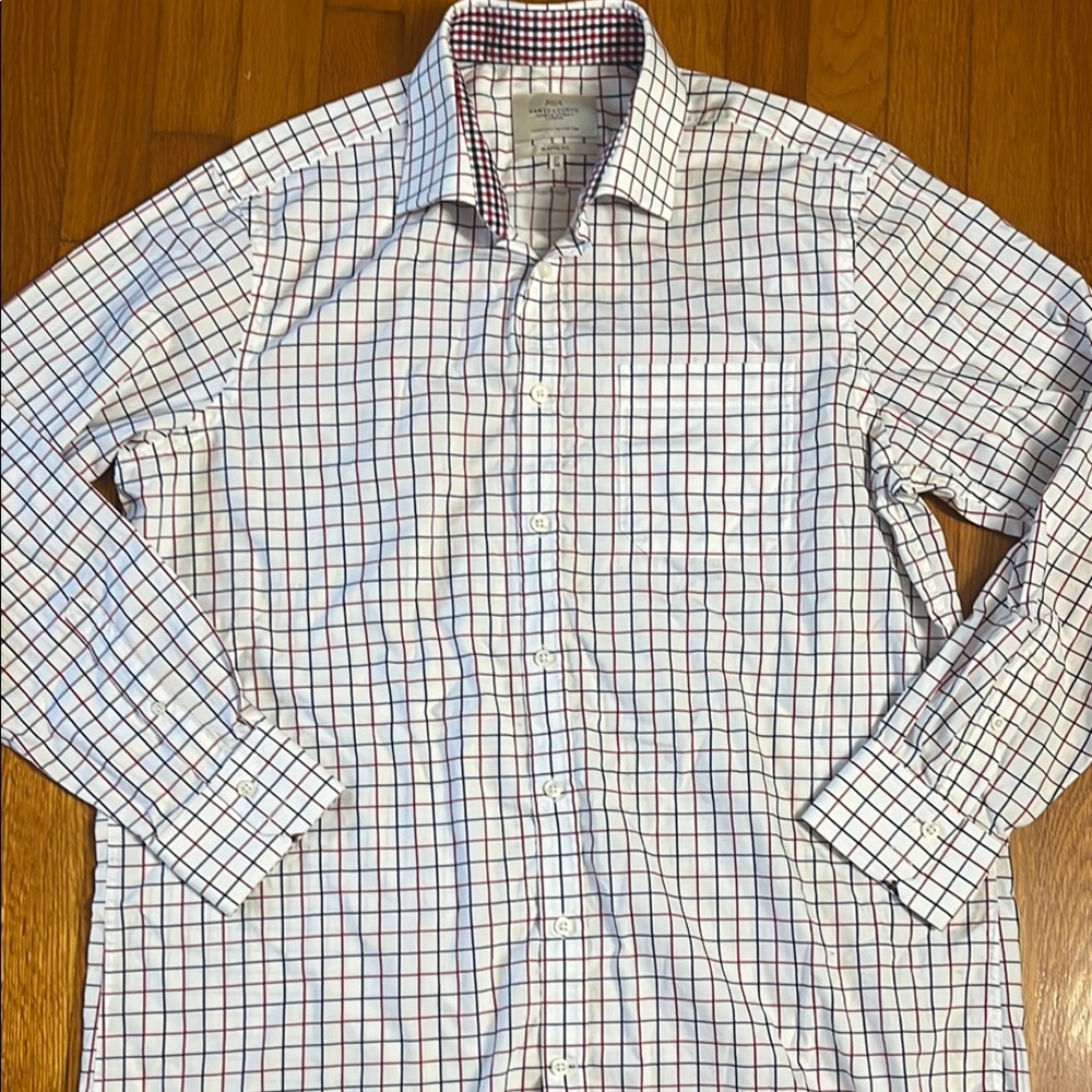 Classic White and Red Checkered Men's Shirt